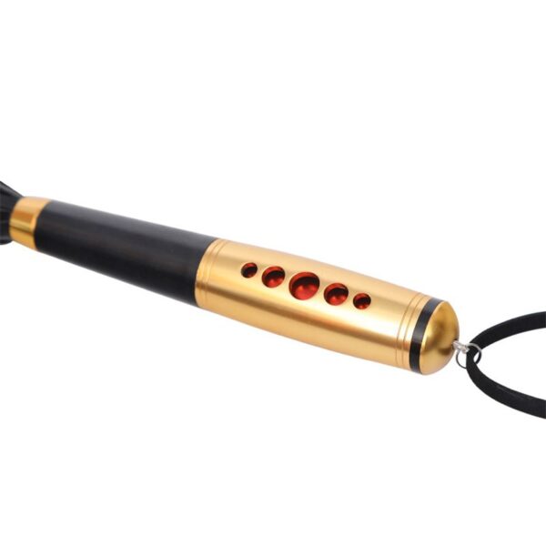 BDSM Leather Flogger with Golden Handle - 图片 5